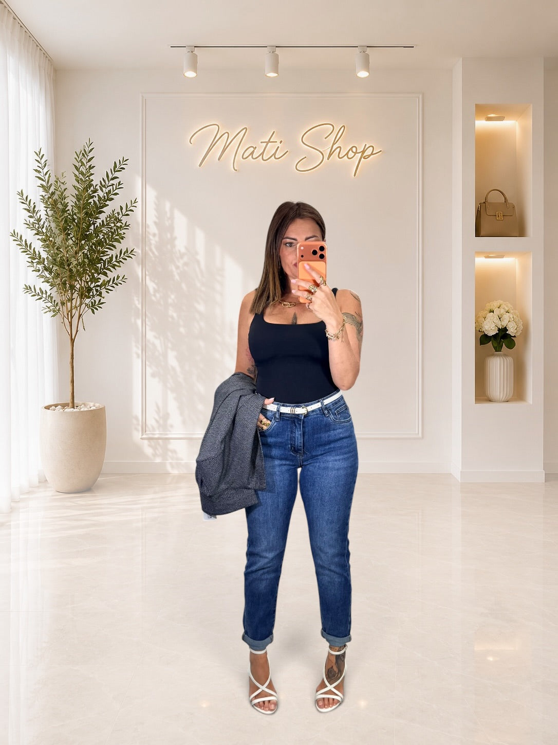 DENIM MOMFIT BLUE