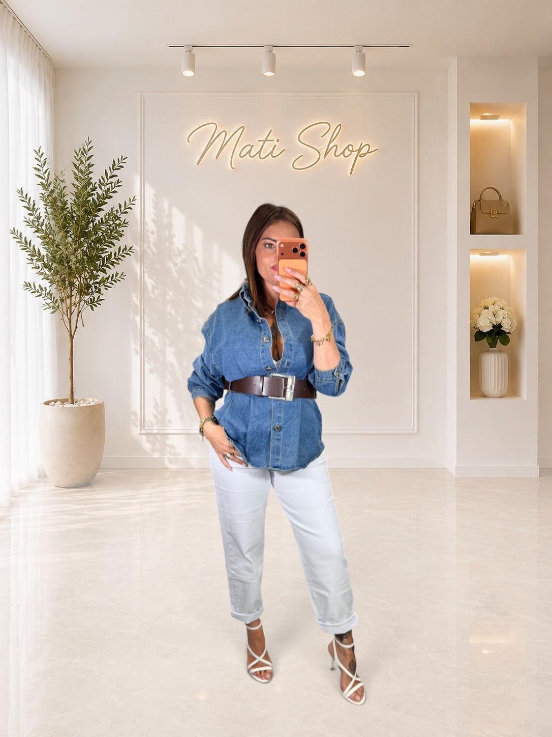 DENIM MOMFIT WHITE