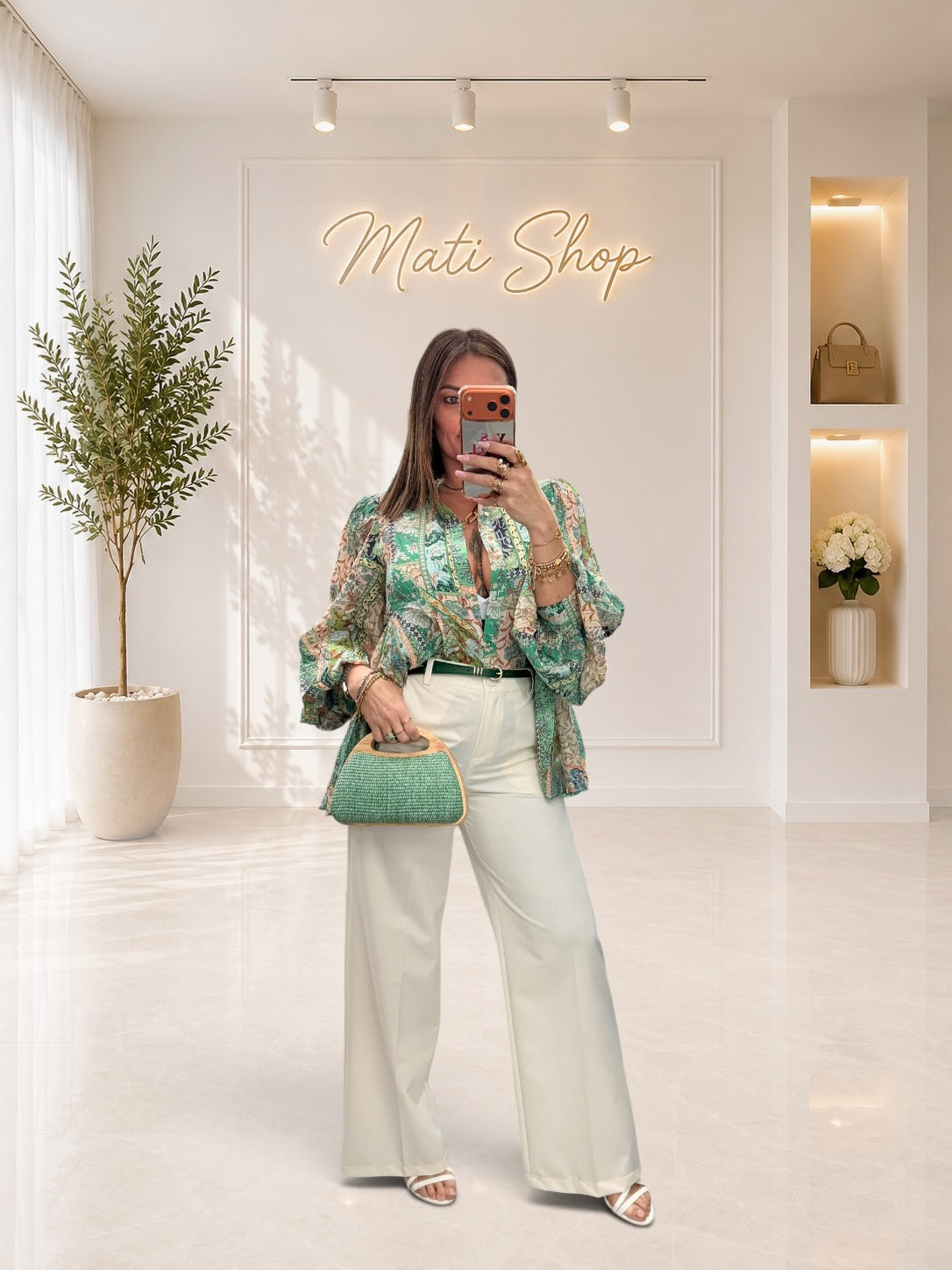 CAMICIA FLEUR VERDE