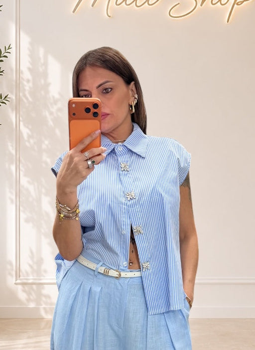 CAMICIA CRYSTAL PINSTRIPE