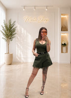 SHORTS SFRANGIATO VERDE